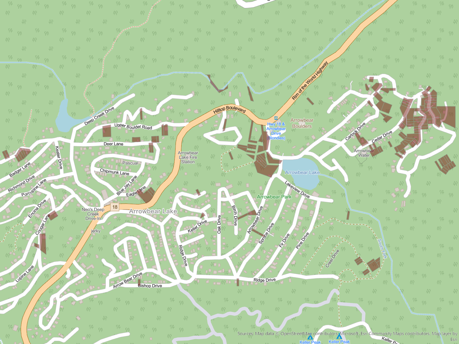 Arrow Bear Lake parcel map